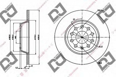 DJ PARTS bd1328 -  Тормозной диск